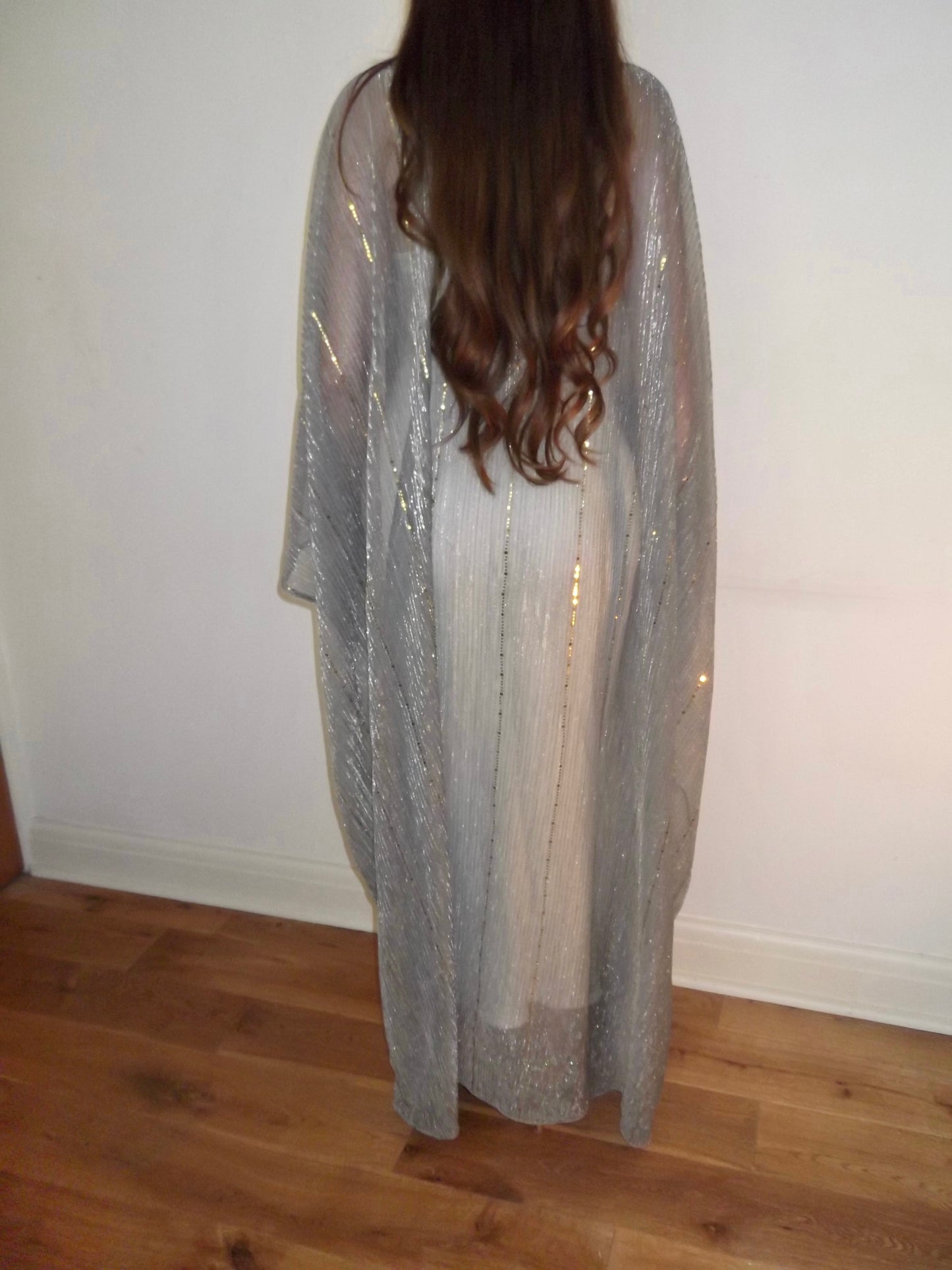 Aliyna Abaya in Grey with matching scarf